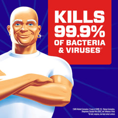 Mr. Clean All Purpose Cleaner lemon bathroom-cleaner cleans toilets and sinks.