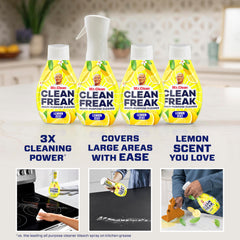 Mr. Clean Clean Freak Starter Kit Bottle with Power Nozzle ready to use.