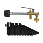 Mr. Heater Fuel Keg refill kit assembly shows quick, safe setup.
