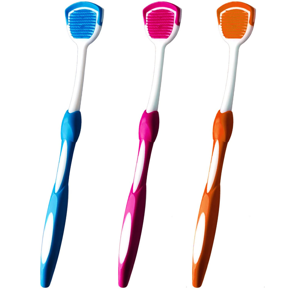 MR LION tongue brush blue—easy daily tongue cleaning for fresher breath.