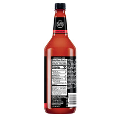 Mr and Mrs T Original Bloody Mary bottle being poured highlights ready-to-mix convenience.