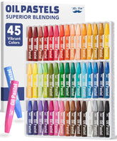 Mr. Pen oil pastels 45-color collection for vibrant artwork and smooth blending