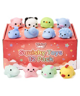Mr. Pen pastel animal squishy toys 12-pack for tactile fun and stress relief