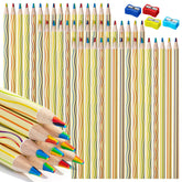 Mr. Pen Rainbow Pencils 48-pack box view with vibrant colors for art