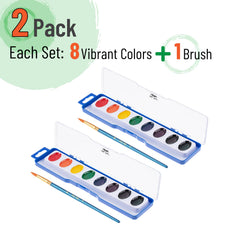 Mr. Pen washable watercolors palette featuring eight pigments for rich color blending