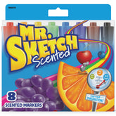 Mr. Sketch scented markers in assorted colors for vibrant creations and easy color coverage.