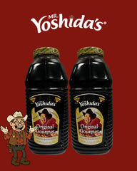Pantry display of Mr. Yoshida's sauce, highlighting kosher-friendly option for meals.