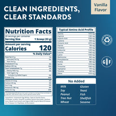 MRM egg white protein vanilla shake in glass showcases convenient vanilla flavor.