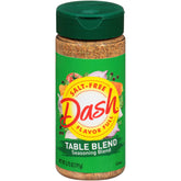 Mrs. Dash table blend bottle front, salt-free flavor for quick meals