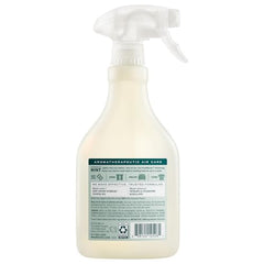 Mist from Mrs. Meyer’s Birchwood fabric freshener revives fabrics with garden notes