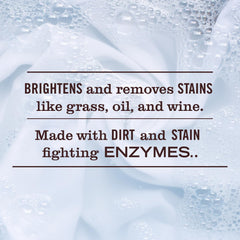 Mrs. Meyer's Compassion Flower tackling stains with enzymes on fabrics.