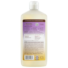 Mrs. Meyer’s Compassion Flower label close-up highlights ingredients and floral fragrance notes.