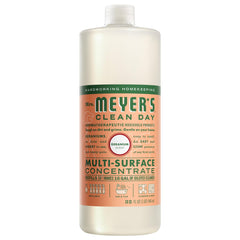 Mrs. Meyer's Clean Day geranium bottle shows an all-purpose cleaner for home messes