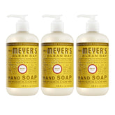 Mrs. Meyer's Clean Day Daisy hand soap bottle front with garden scent and gentle cleansing.