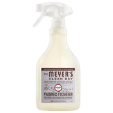 Mrs. Meyer’s Clean Day Lavender fabric freshener bottle refreshes fabrics with garden-inspired scent.