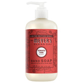 Mrs. Meyer's Clean Day Tomato Vine hand soap bottle with garden scent for daily washing.