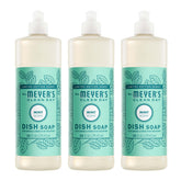 Mrs. Meyer's Clean Day Mint dish soap bottle with mint scent for grease removal