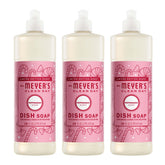 Bottle of Mrs. Meyer's Clean Day Peppermint Dish Soap ready for grease-cutting cleanup.
