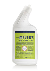 Mrs. Meyer's Lemon Verbena bottle front shows fresh citrus scent for bathroom cleaning
