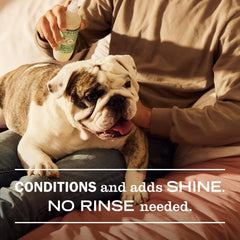 Mrs. Meyer's Dog Deodorizing Spray label with ingredients and cruelty-free promise
