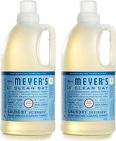 Mrs. Meyer's Rain Water detergent bottle front with a fresh laundry scent.