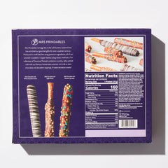 Mrs Prindables milk chocolate with toffee pieces pretzel rod showcases rich caramel.