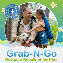 Ms. Pixie's Mosquito Repellent spray being applied to a child's arm.