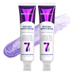 MSDRWIKEY two-pack display shows deep whitening toothpaste for a brighter smile.