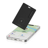 MSEBENT Slim Smart Tag Wallet Card front view shows ultra-thin wallet fit for easy daily carry.