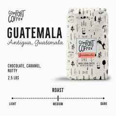 Mt. Comfort Coffee Guatemala medium roast ground coffee for quick, flavorful brews.