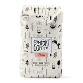 Mt. Comfort Coffee Organic Peru Medium Roast bag front view, premium single-origin packaging