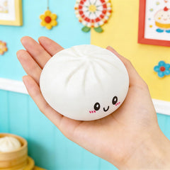 mtlsttbd dumpling squishy toy white hand size grip for on the go relief