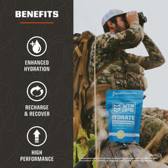 MTN OPS Hydrate glass with prepared drink for quick hydration