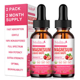 Mulittea Magnesium Glycinate Liquid bottle highlights high potency formula for daily relaxation.