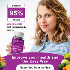 Mulittea packaging illustrating whole-food minerals from algae for bone nutrition