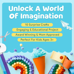 Mumaloo Craft Box pre-cut materials simplify setup for quick, mess-free art sessions.