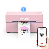 MUNBYN 130B front view shows a compact, portable printer for fast shipping labels.