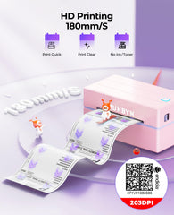MUNBYN 130B Bluetooth app setup on iPhone and Android enables wireless printing.