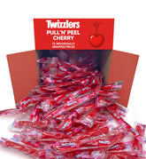 Munchique Pullin Peel Cherry Licorice bulk pack with 72 pieces for sharing.