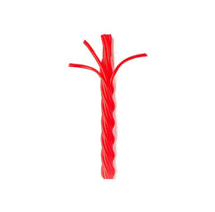 Munchique Pullin Peel Cherry Licorice soft chewy red candy, individually wrapped.