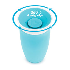 Munchkin Miracle 360 Cup easy-clean design with few parts saves time.