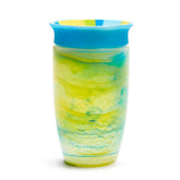 Munchkin Miracle 360 Tropical Swirl cup in blue multi for spill-free sipping