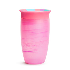 Munchkin Miracle 360 Tropical Swirl cup – spill-proof design in action.