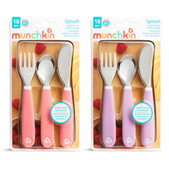 Munchkin Splash toddler knife edge is safe for guided cutting.