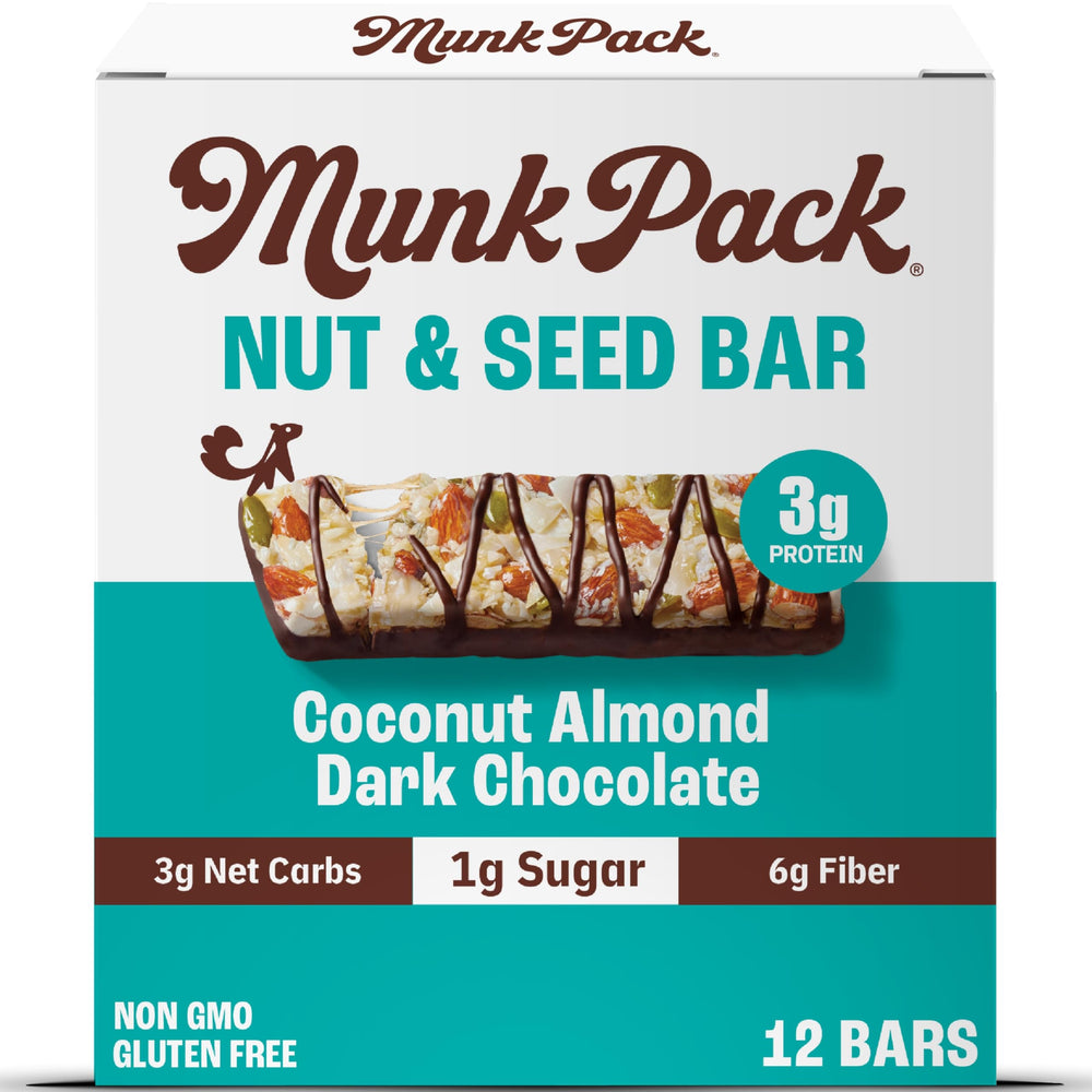 Munk Pack Fiber Nut Bar coconut almond dark chocolate energizing on-the-go snack