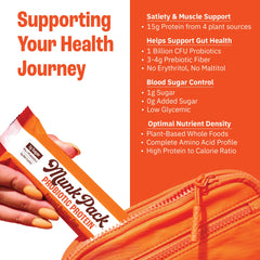 Munk Pack bar reveals chocolate and nut textures for a satisfying bite.