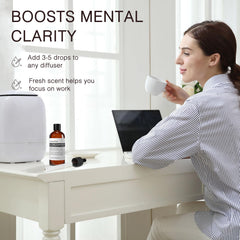 MUNUSNA Tea Tree Oil diffuser scene suggests refreshing spaces.