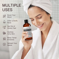 MUNUSNA Tea Tree Oil label design highlights pure ingredients and no additives.