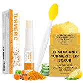 MUREND turmeric lemon lip scrub for exfoliation and prep for smoother lips