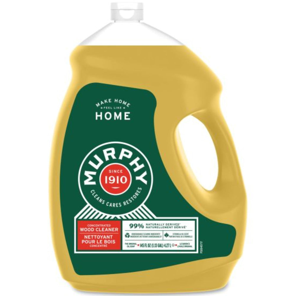 Murphy Oil Soap Wood Floor Cleaner bottle pour for versatile cleaning of wood and other surfaces.